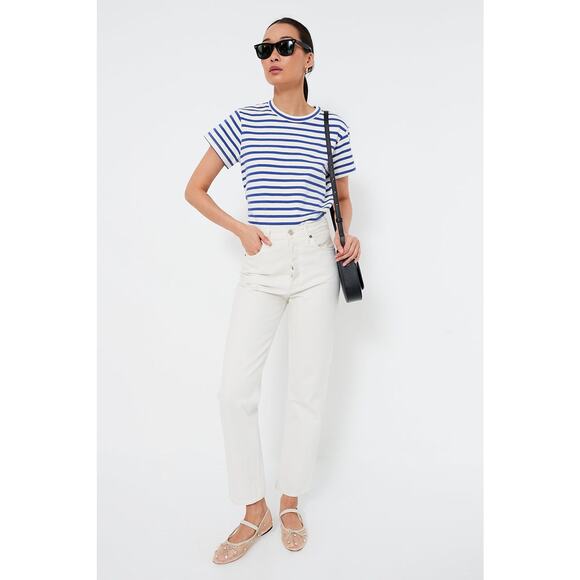 TUCKERNUCK Blue Stripe Parker Classic Tee Size M NWT Retail $88 Tuckernuck - Picture 4 of 7